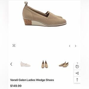 VANELi Galen Ladies Wedge Pump Shoes Slip On ECRU Beige Women's 7M